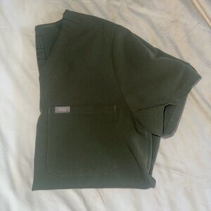 FIGS Catarina One Pocket Scrub Top Moss